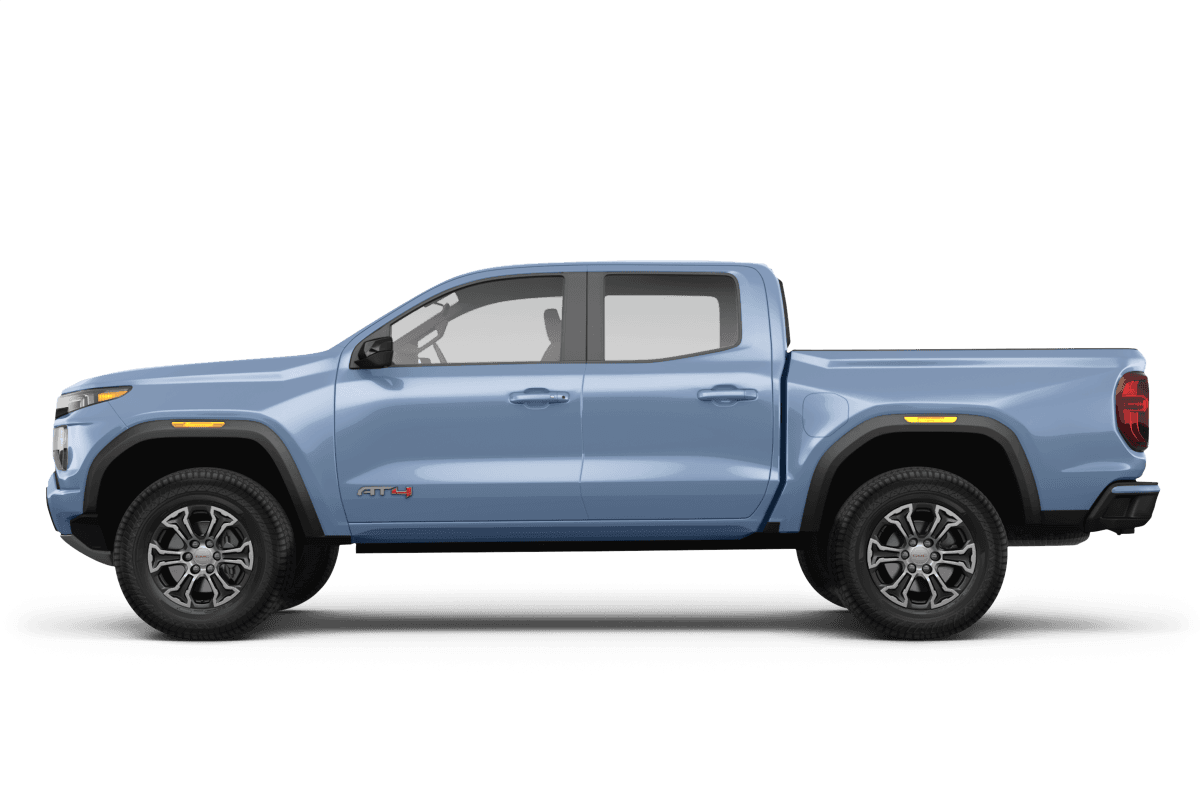 GMC Canyon Glacier Metallic - Side view GMC Canyon Glacier Metallic - Side view