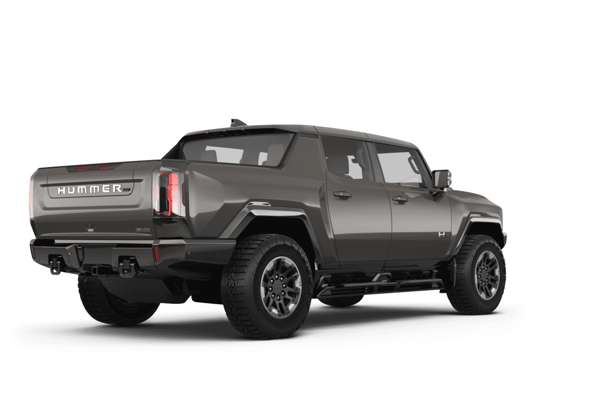 GMC HUMMER EV Deep Aurora Metallic - Back view GMC HUMMER EV Deep Aurora Metallic - Back view