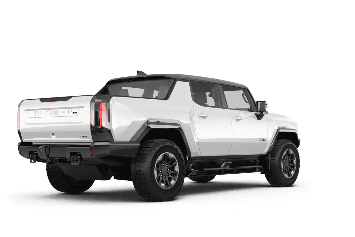 GMC HUMMER EV Interstellar White - Back view GMC HUMMER EV Interstellar White - Back view