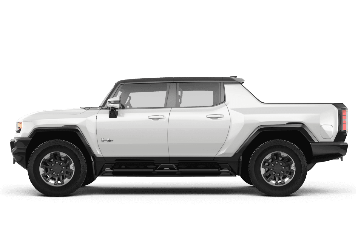 GMC HUMMER EV Interstellar White - Side view GMC HUMMER EV Interstellar White - Side view