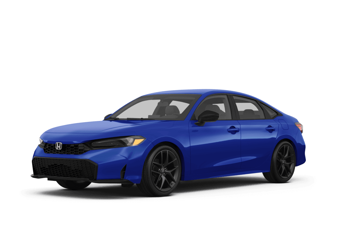 Honda Civic Aegean Blue Metallic - Front view Honda Civic Aegean Blue Metallic - Front view