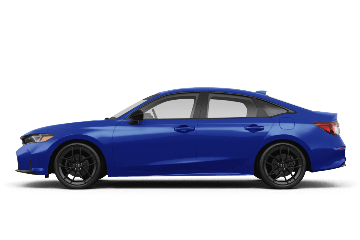 Honda Civic Aegean Blue Metallic - Side view Honda Civic Aegean Blue Metallic - Side view