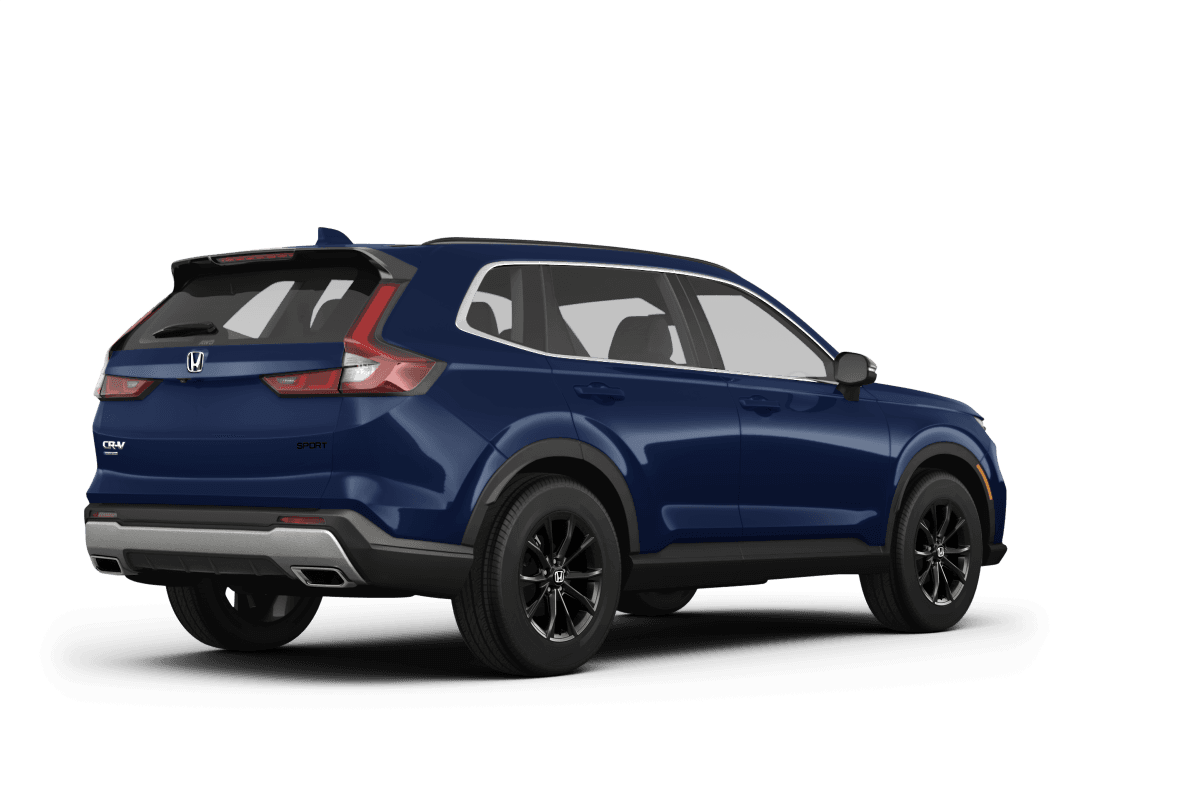 Honda CR-V Hybrid Canyon River Blue Metallic - Back view Honda CR-V Hybrid Canyon River Blue Metallic - Back view
