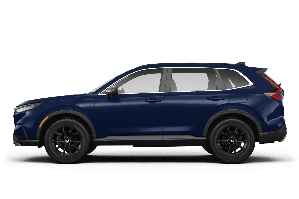Honda CR-V Hybrid Canyon River Blue Metallic - Side view Honda CR-V Hybrid Canyon River Blue Metallic - Side view
