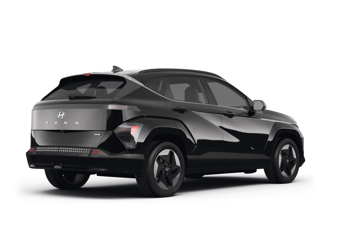Hyundai Kona Electric Abyss Black Pearl - Back view Hyundai Kona Electric Abyss Black Pearl - Back view