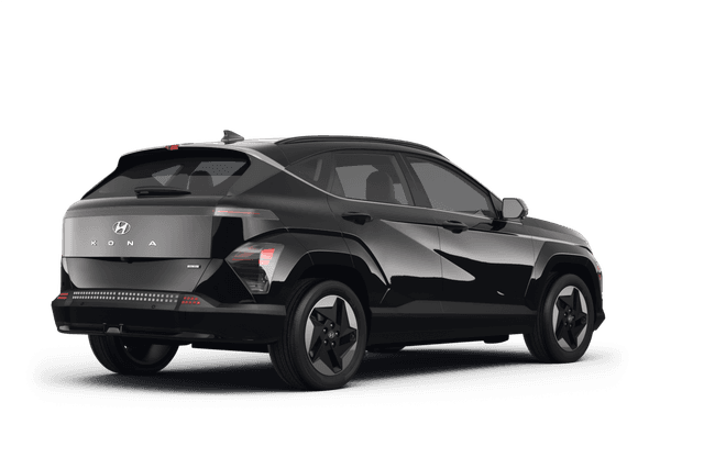 Hyundai Kona Electric Abyss Black Pearl - Back view Hyundai Kona Electric Abyss Black Pearl - Back view