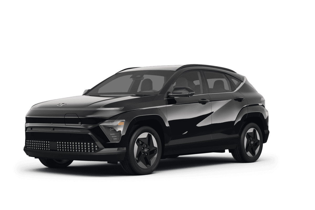 Hyundai Kona Electric Abyss Black Pearl - Front view Hyundai Kona Electric Abyss Black Pearl - Front view