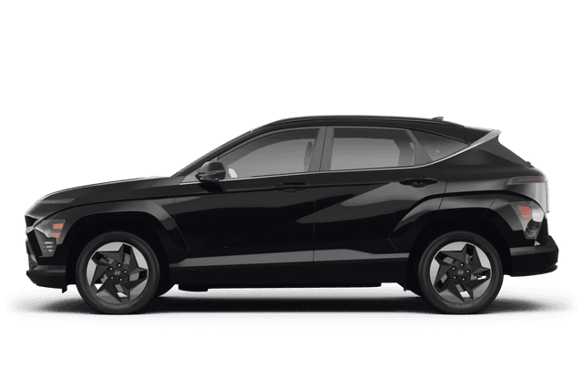 Hyundai Kona Electric Abyss Black Pearl - Side view Hyundai Kona Electric Abyss Black Pearl - Side view