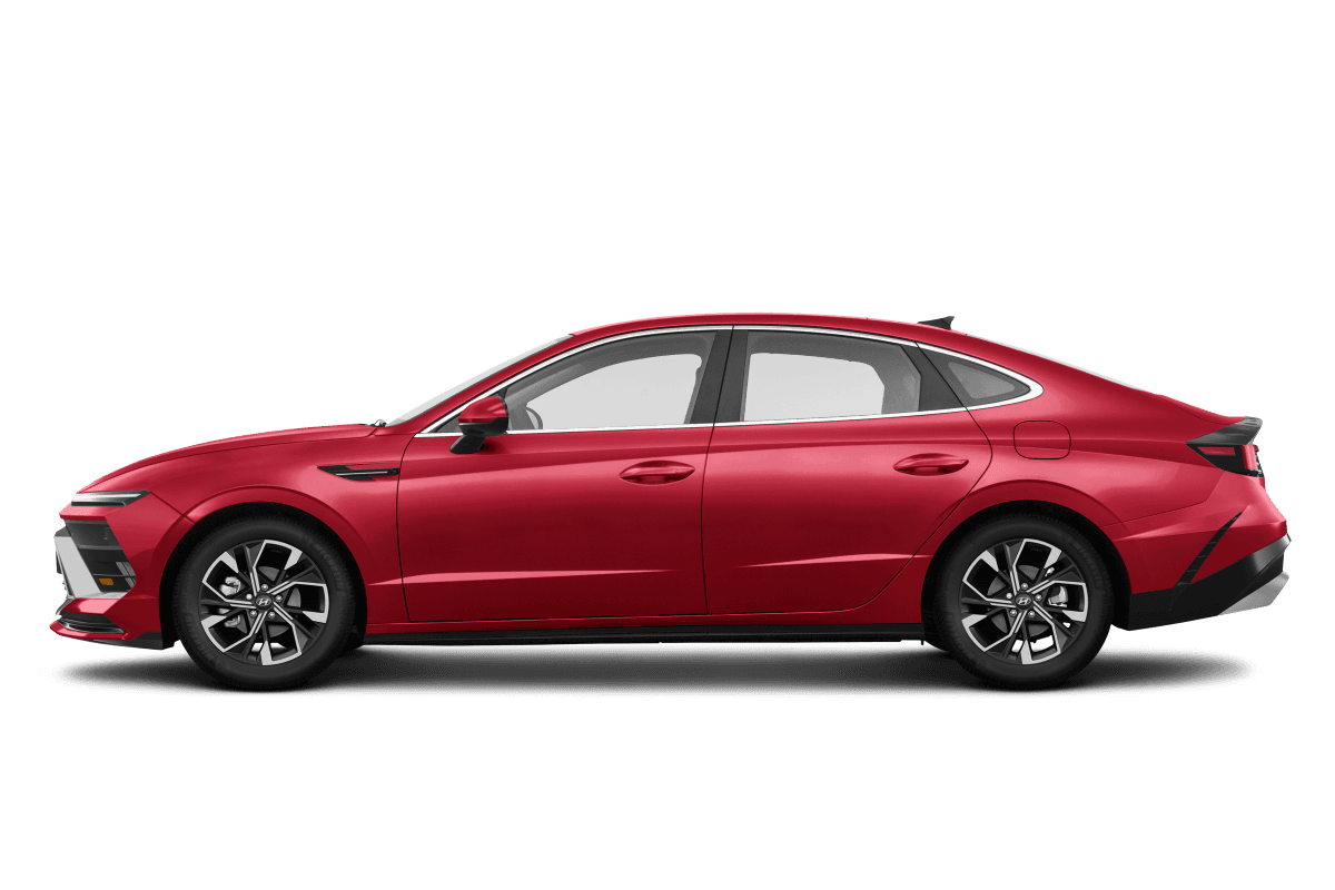 Hyundai Sonata Hybrid Ultimate Red Pearl - Side view Hyundai Sonata Hybrid Ultimate Red Pearl - Side view