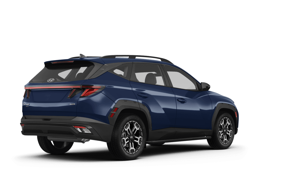 Hyundai Tucson Deep Sea Metallic - Back view Hyundai Tucson Deep Sea Metallic - Back view