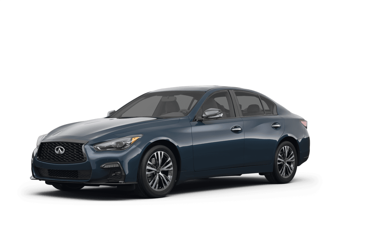 Infiniti Q50 Black Opal Metallic - Front view Infiniti Q50 Black Opal Metallic - Front view