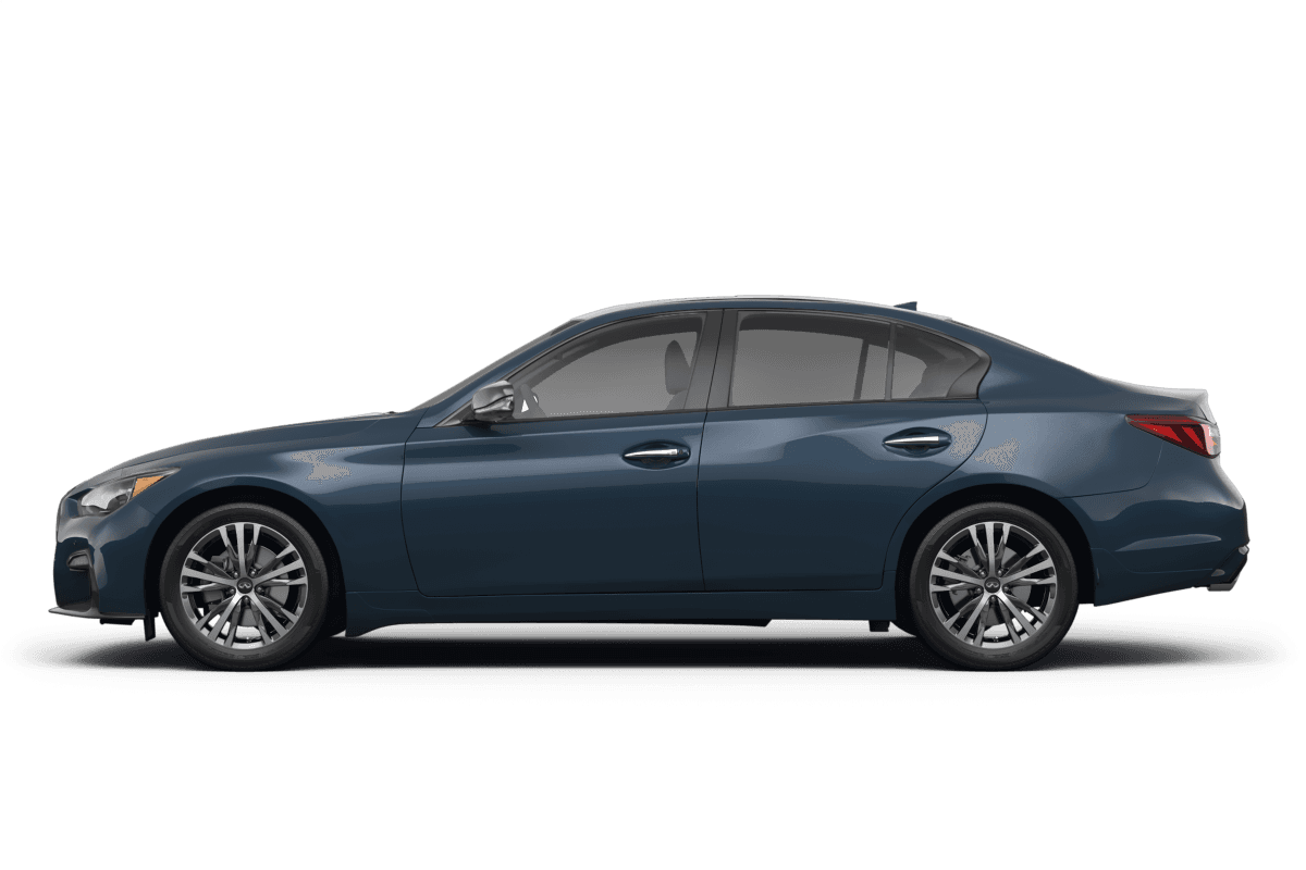 Infiniti Q50 Black Opal Metallic - Side view Infiniti Q50 Black Opal Metallic - Side view
