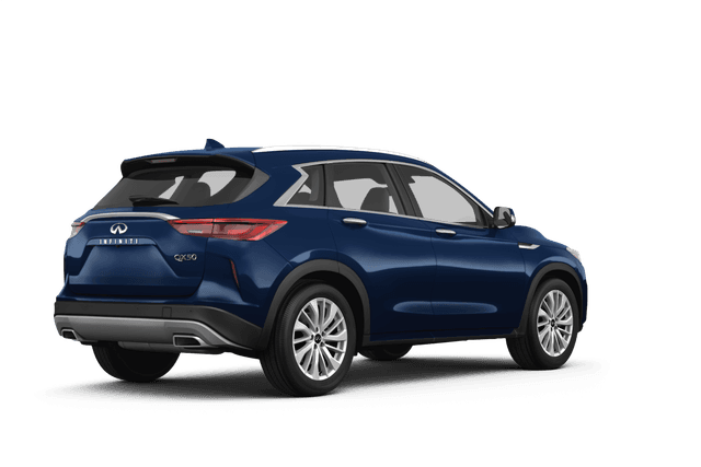 Infiniti QX50 Hermosa Blue - Back view Infiniti QX50 Hermosa Blue - Back view