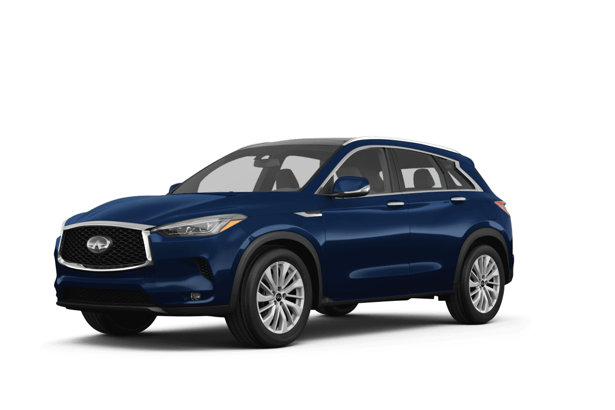 Infiniti QX50 Hermosa Blue - Front view Infiniti QX50 Hermosa Blue - Front view