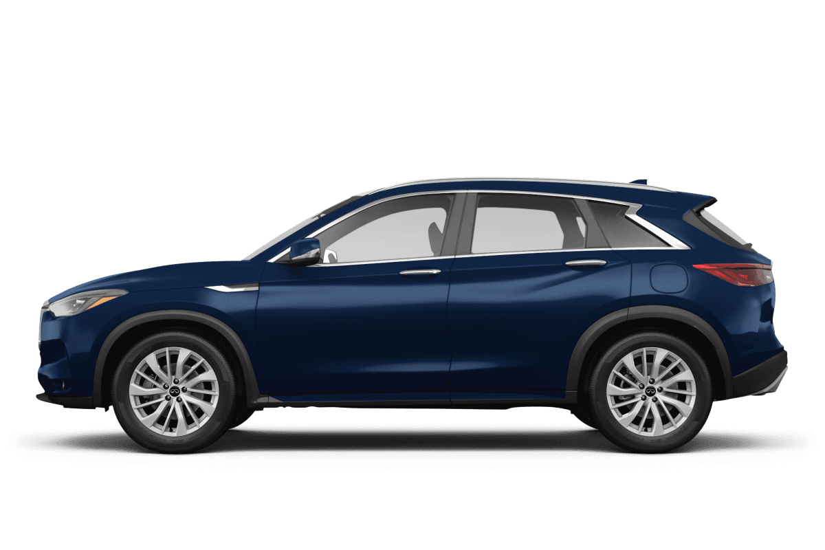 Infiniti QX50 Hermosa Blue - Side view Infiniti QX50 Hermosa Blue - Side view