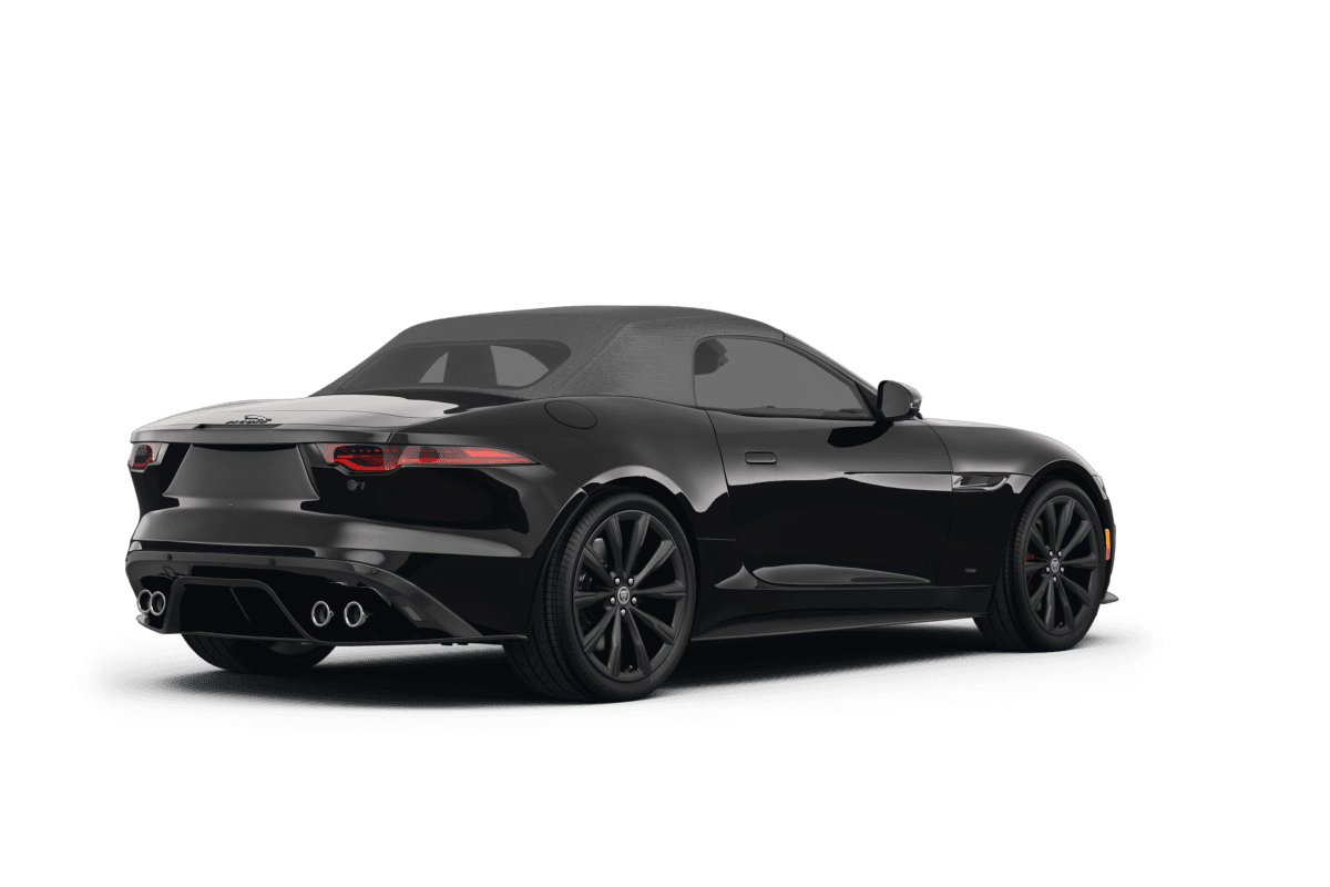 Jaguar F-TYPE Santorini Black Metallic - Back view Jaguar F-TYPE Santorini Black Metallic - Back view