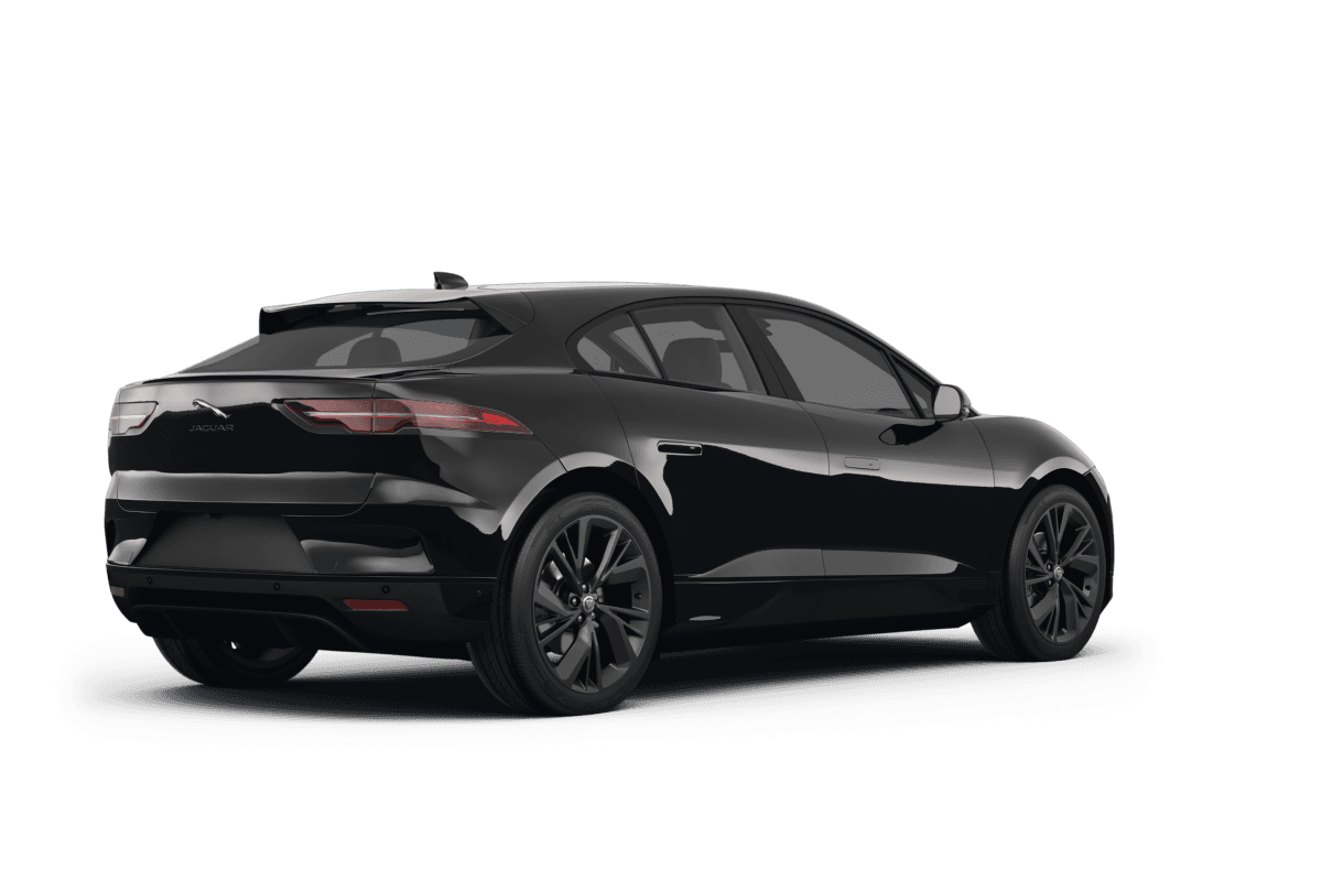 Jaguar I-PACE Santorini Black Metallic - Back view Jaguar I-PACE Santorini Black Metallic - Back view