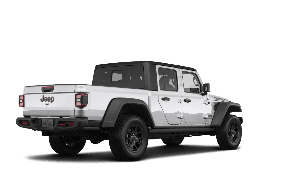 Jeep Gladiator Bright White Clear Coat - Back view Jeep Gladiator Bright White Clear Coat - Back view
