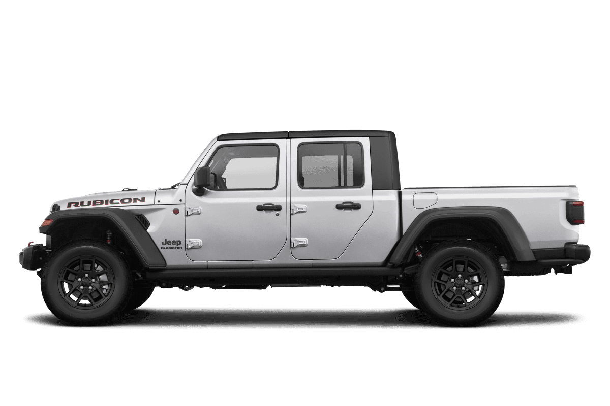 Jeep Gladiator Bright White Clear Coat - Side view Jeep Gladiator Bright White Clear Coat - Side view