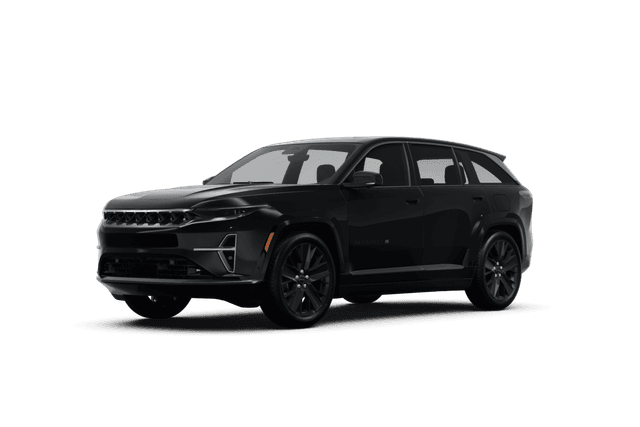 Jeep Wagoneer S Diamond Black Crystal Pearl Coat - Front view Jeep Wagoneer S Diamond Black Crystal Pearl Coat - Front view