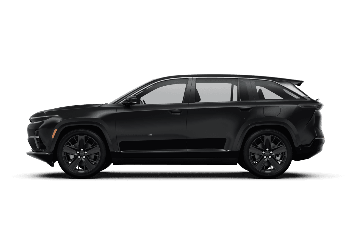 Jeep Wagoneer S Diamond Black Crystal Pearl Coat - Side view Jeep Wagoneer S Diamond Black Crystal Pearl Coat - Side view