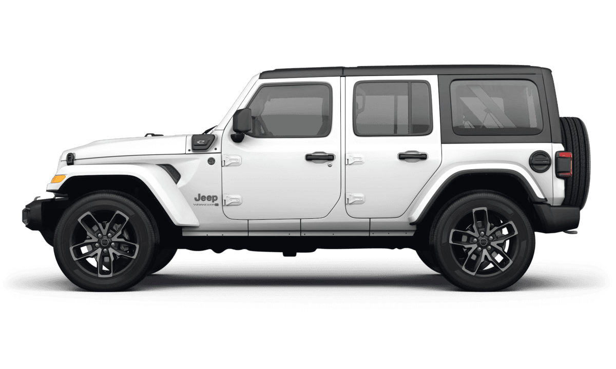 Jeep Wrangler Bright White Clear Coat - Side view Jeep Wrangler Bright White Clear Coat - Side view