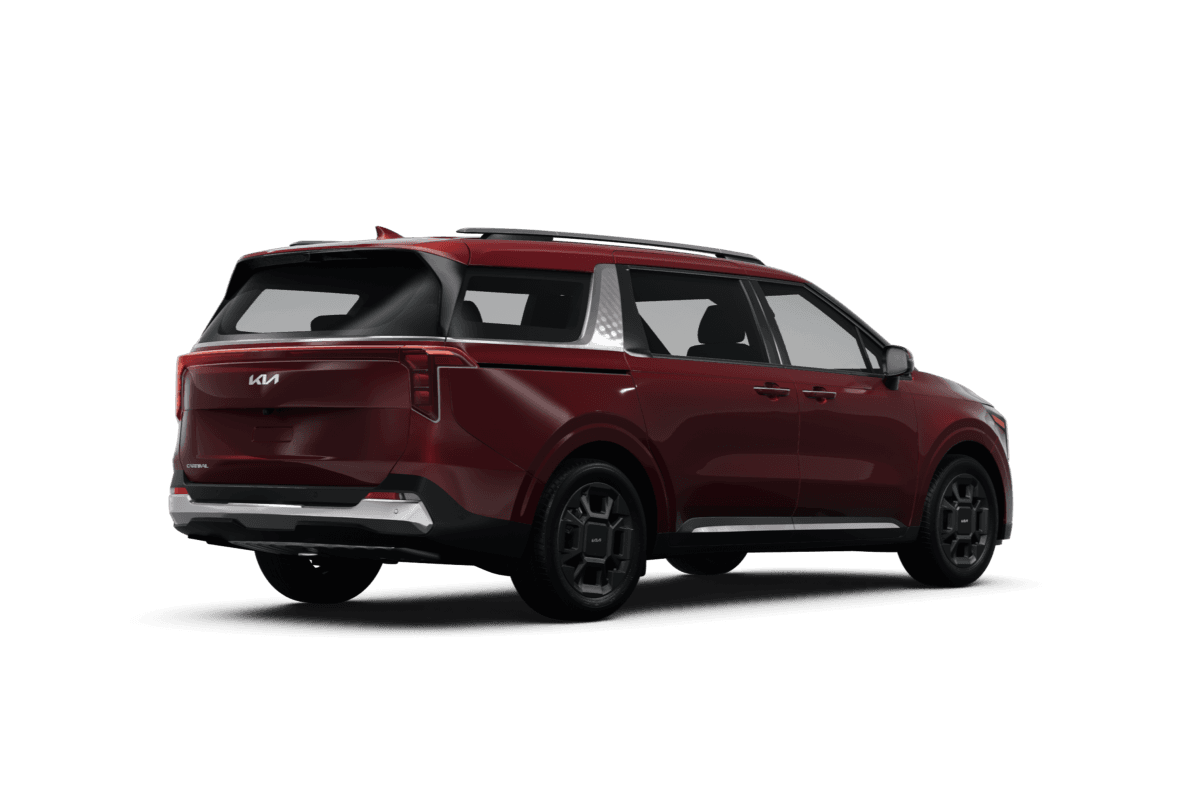 Kia Carnival Flare Red - Back view Kia Carnival Flare Red - Back view