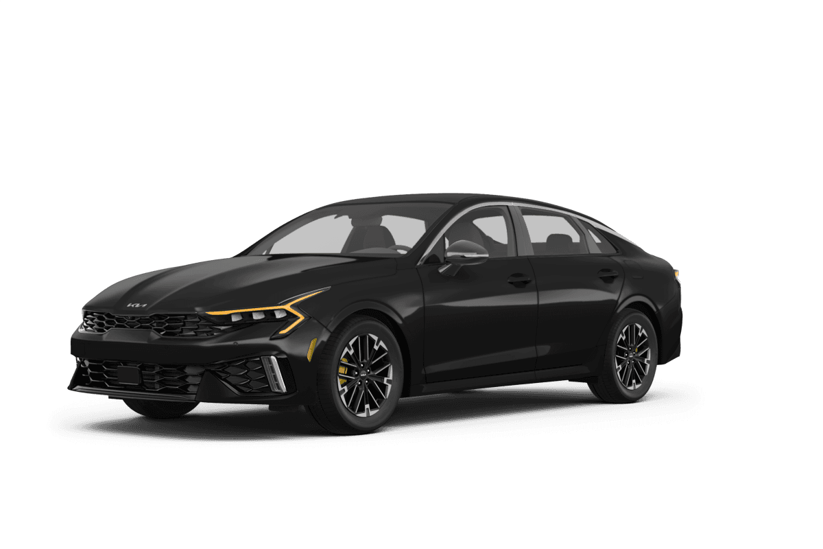 Kia K5 Aurora Black Pearl - Front view Kia K5 Aurora Black Pearl - Front view