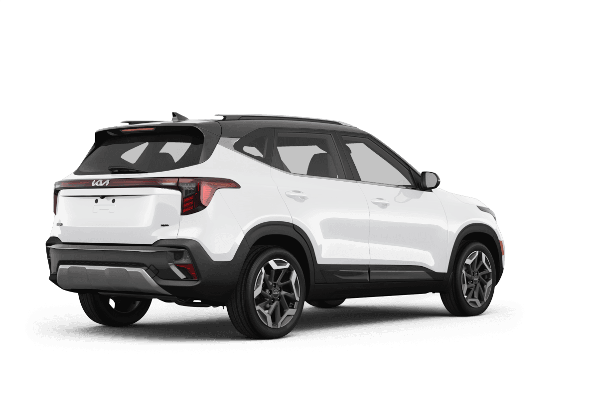 Kia Seltos Snow White Pearl - Back view Kia Seltos Snow White Pearl - Back view