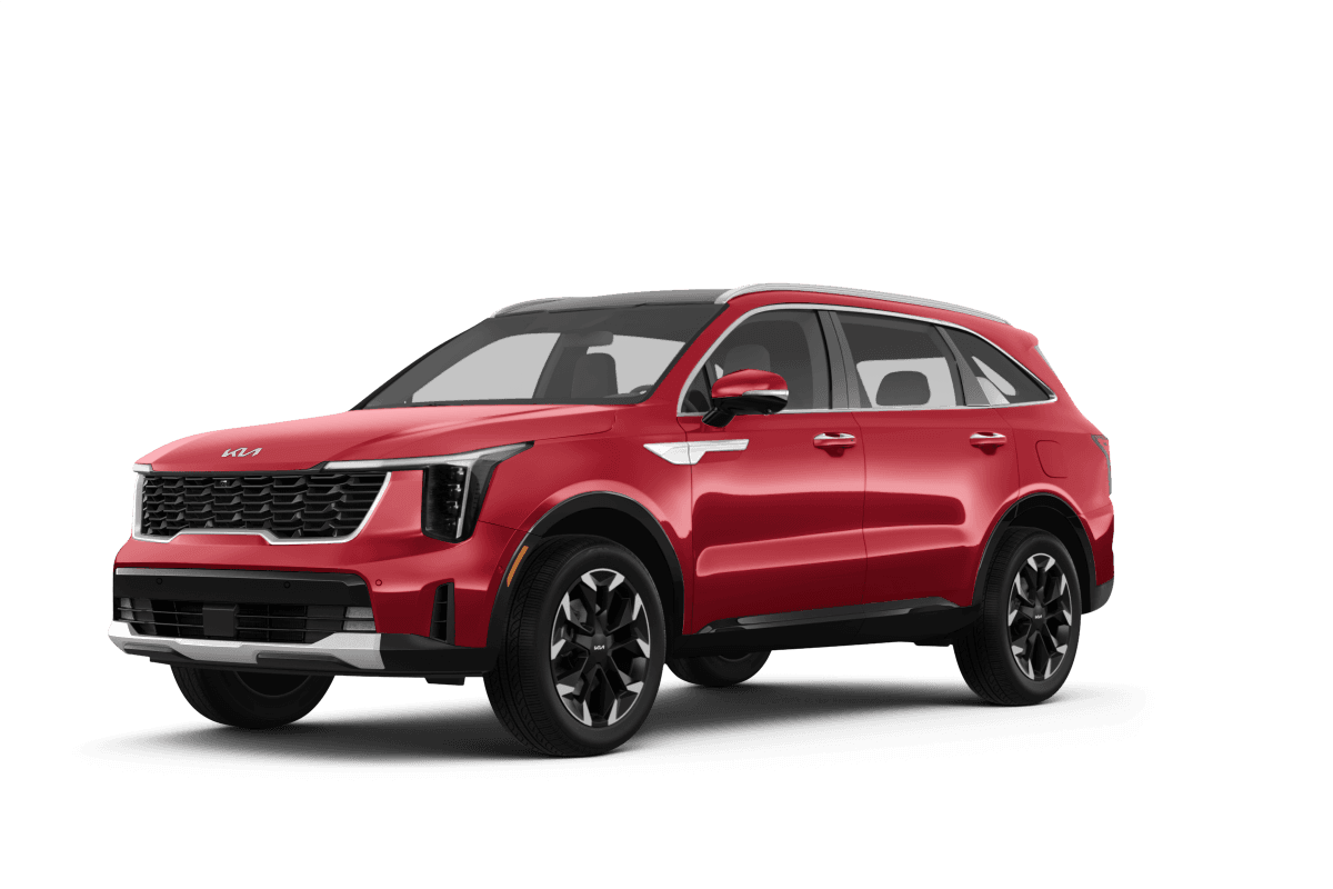 Kia Sorento Dawning Red - Front view Kia Sorento Dawning Red - Front view