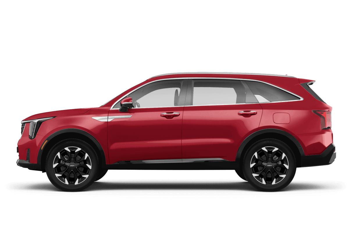 Kia Sorento Dawning Red - Side view Kia Sorento Dawning Red - Side view