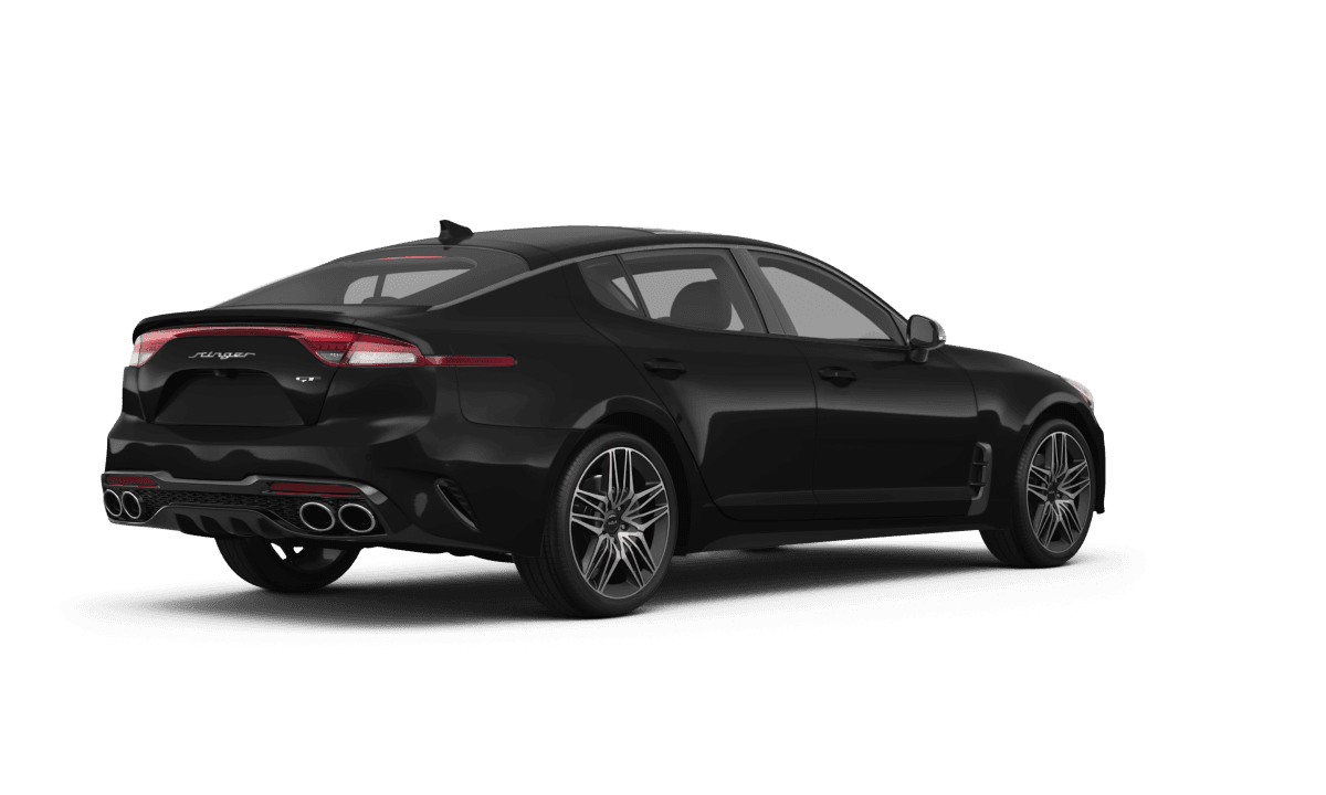 Kia Stinger Aurora Black Pearl - Back view Kia Stinger Aurora Black Pearl - Back view