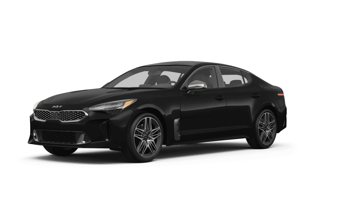 Kia Stinger Aurora Black Pearl - Front view Kia Stinger Aurora Black Pearl - Front view