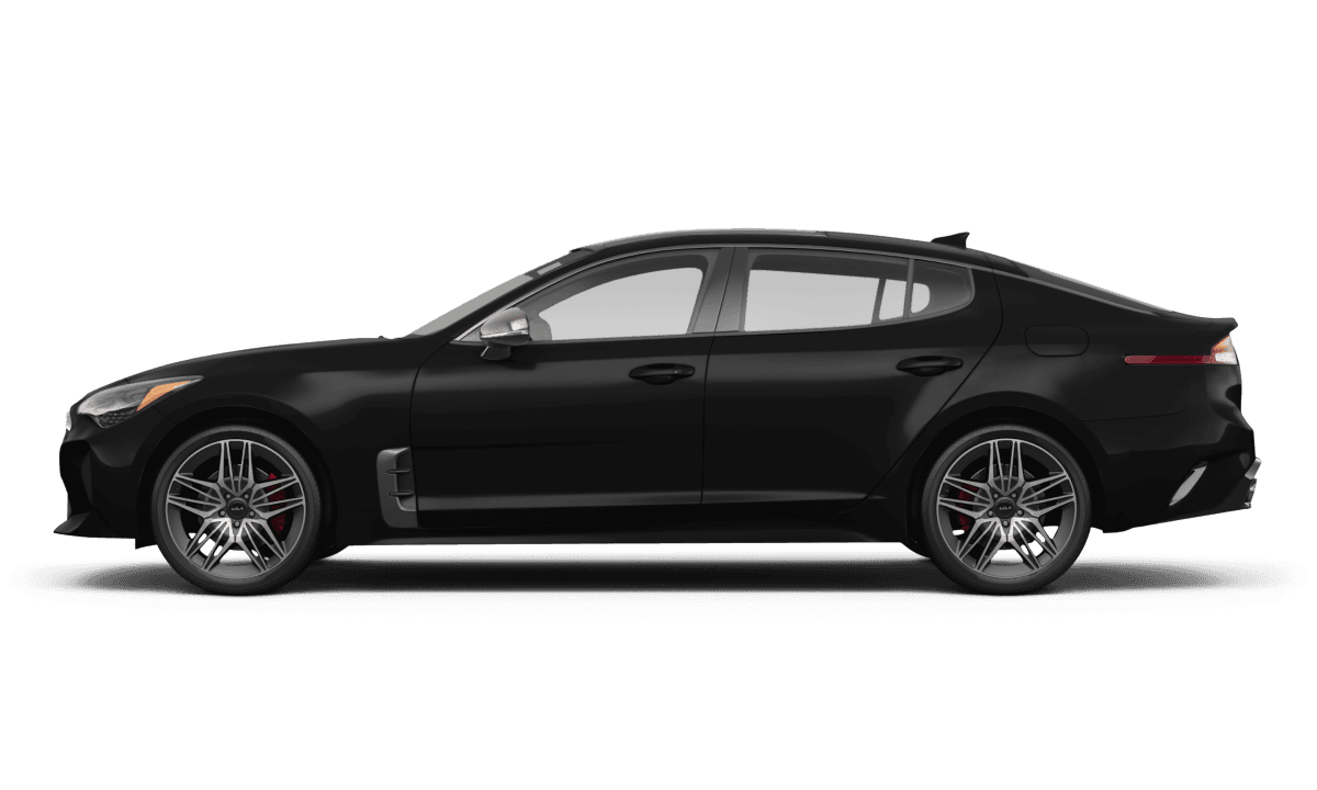 Kia Stinger Aurora Black Pearl - Side view Kia Stinger Aurora Black Pearl - Side view
