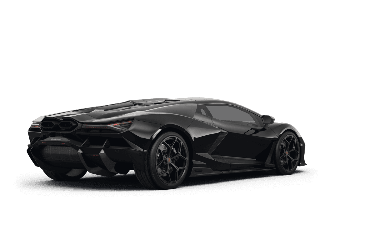 Lamborghini Revuelto Nero Helene Metallic - Back view Lamborghini Revuelto Nero Helene Metallic - Back view