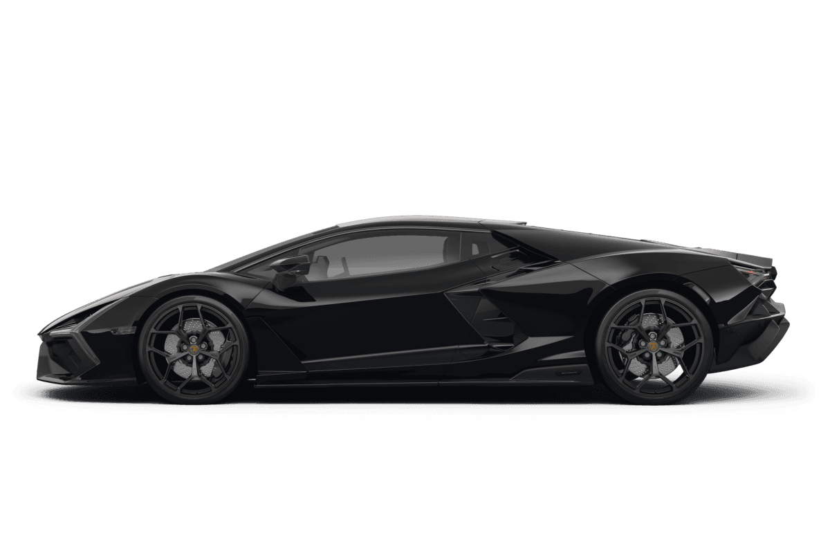 Lamborghini Revuelto Nero Helene Metallic - Side view Lamborghini Revuelto Nero Helene Metallic - Side view