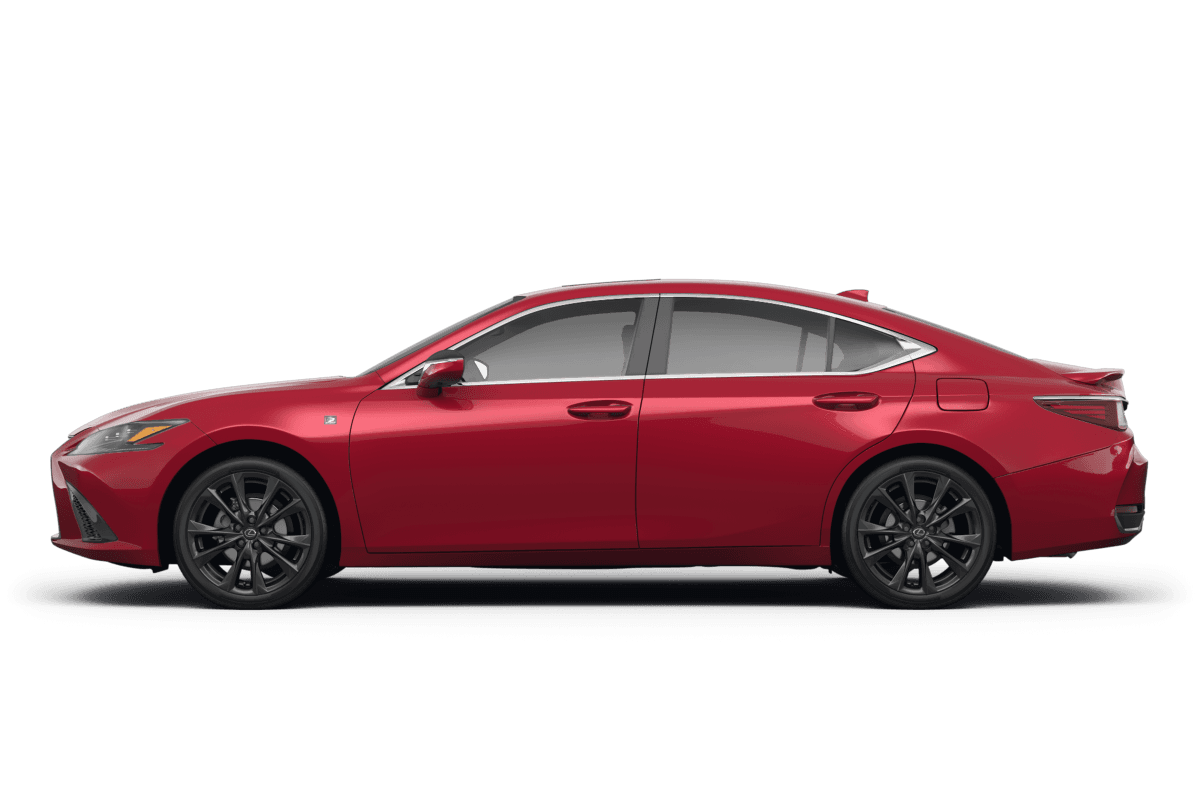Lexus ES 300h Matador Red Mica - Side view Lexus ES 300h Matador Red Mica - Side view