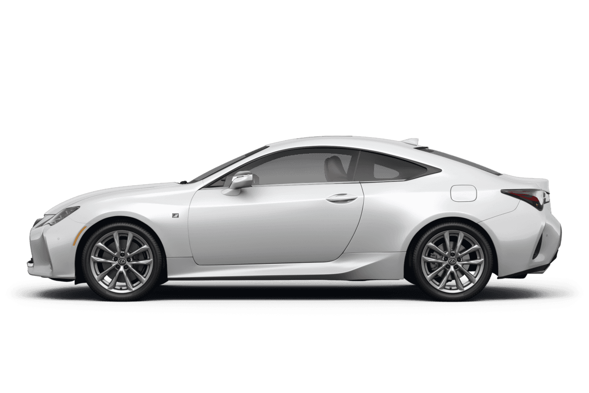 Lexus RC 350 Ultra White - Side view Lexus RC 350 Ultra White - Side view