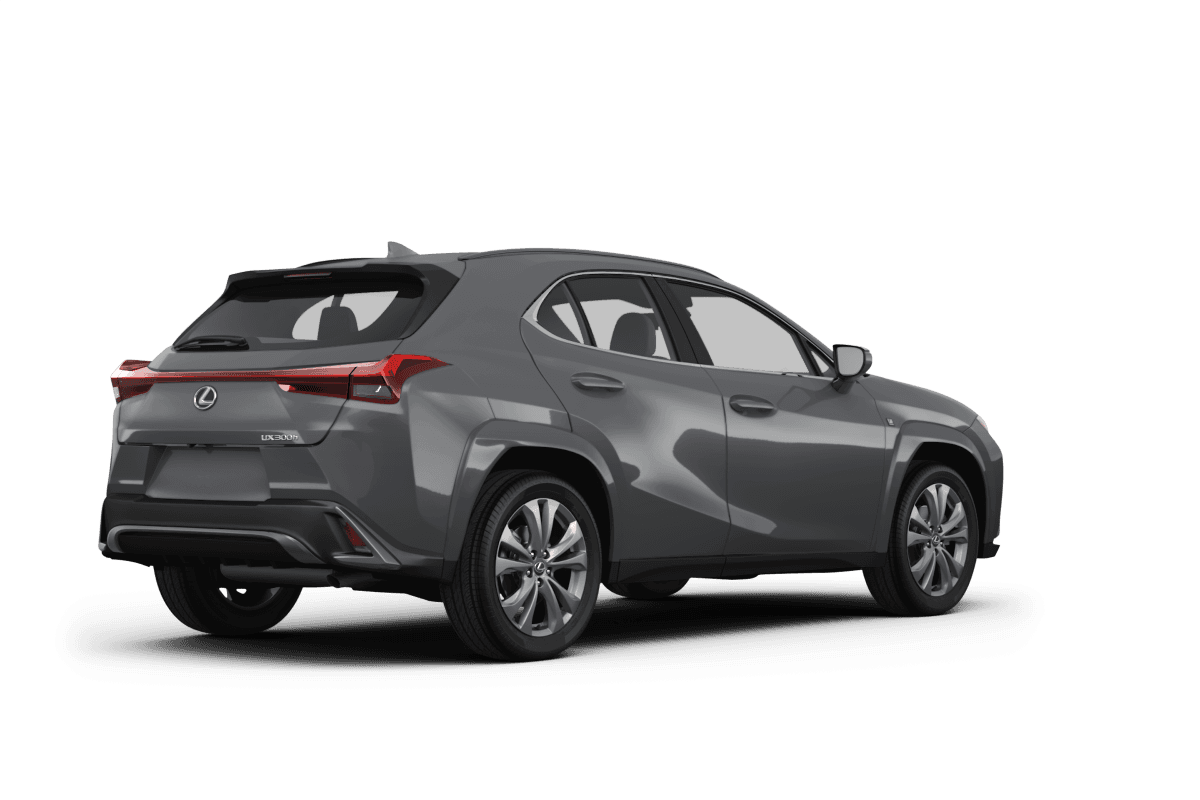 Lexus UX 300h Cloudburst Gray w/ Obsidian Roof - Back view Lexus UX 300h Cloudburst Gray w/ Obsidian Roof - Back view