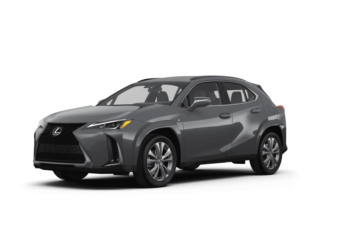 Lexus UX 300h Cloudburst Gray w/ Obsidian Roof - Front view Lexus UX 300h Cloudburst Gray w/ Obsidian Roof - Front view