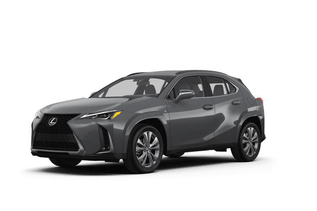 Lexus UX 300h Cloudburst Gray w/ Obsidian Roof - Front view Lexus UX 300h Cloudburst Gray w/ Obsidian Roof - Front view