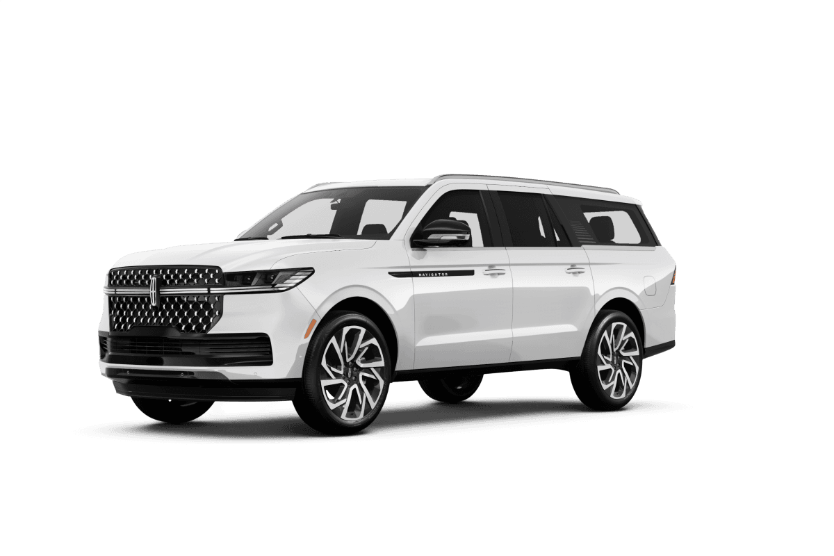 Lincoln Navigator Pristine White Metallic Tri-Coat - Front view Lincoln Navigator Pristine White Metallic Tri-Coat - Front view