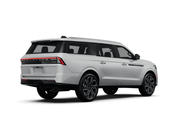 Lincoln Navigator L Pristine White Metallic Tri-Coat - Back view Lincoln Navigator L Pristine White Metallic Tri-Coat - Back view