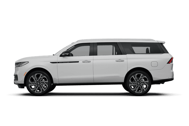 Lincoln Navigator L Pristine White Metallic Tri-Coat - Side view Lincoln Navigator L Pristine White Metallic Tri-Coat - Side view