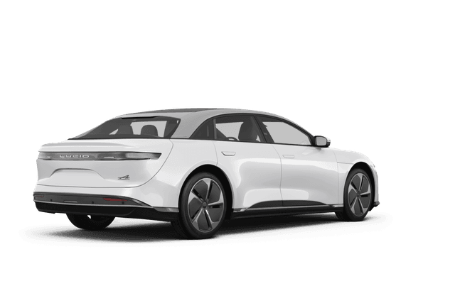 Lucid Air Stellar White - Back view Lucid Air Stellar White - Back view