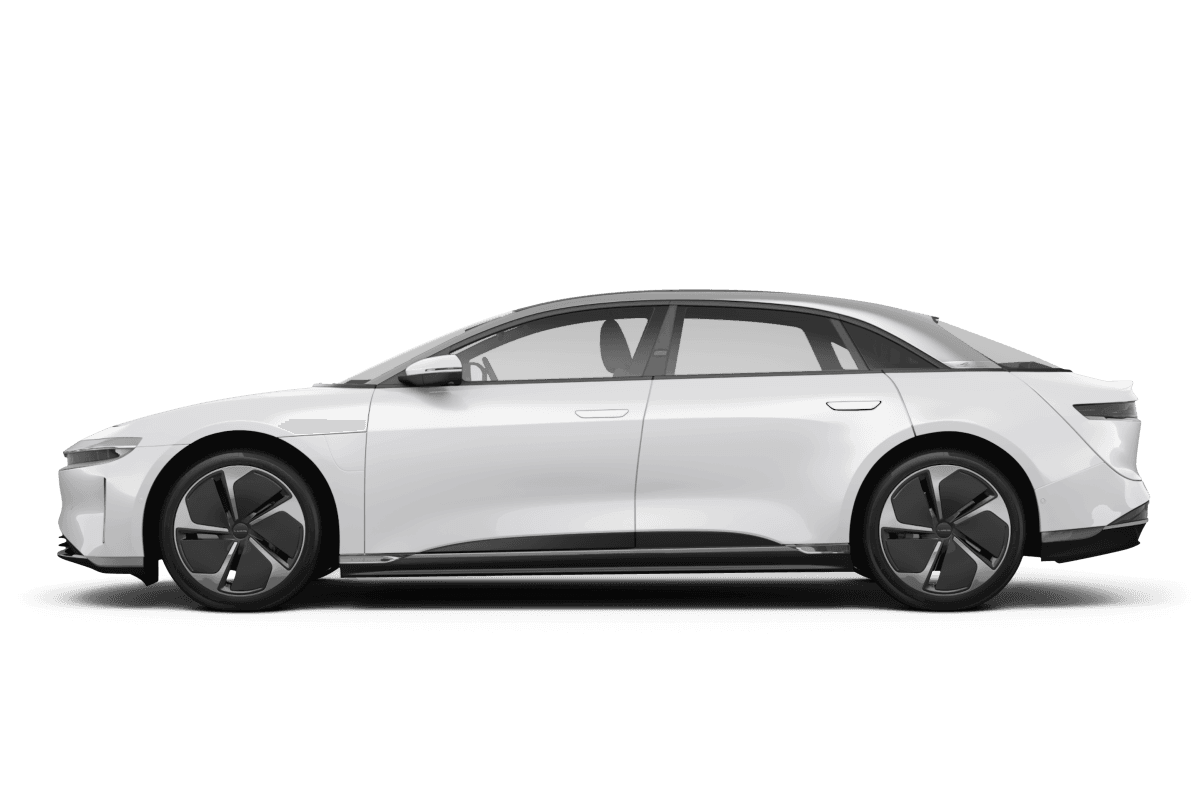 Lucid Air Stellar White - Side view Lucid Air Stellar White - Side view