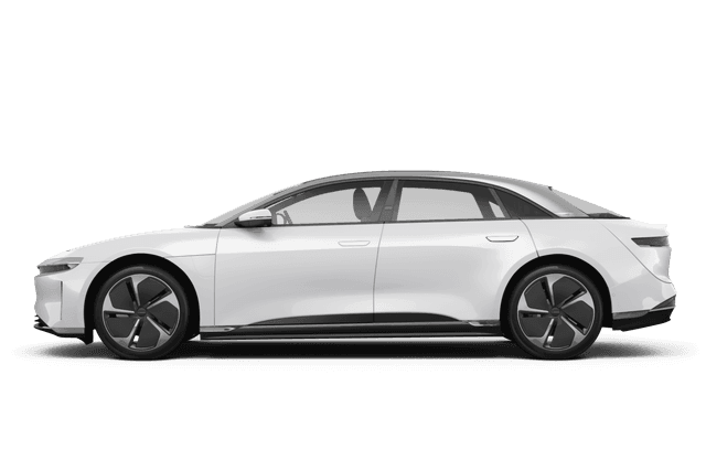 Lucid Air Stellar White - Side view Lucid Air Stellar White - Side view