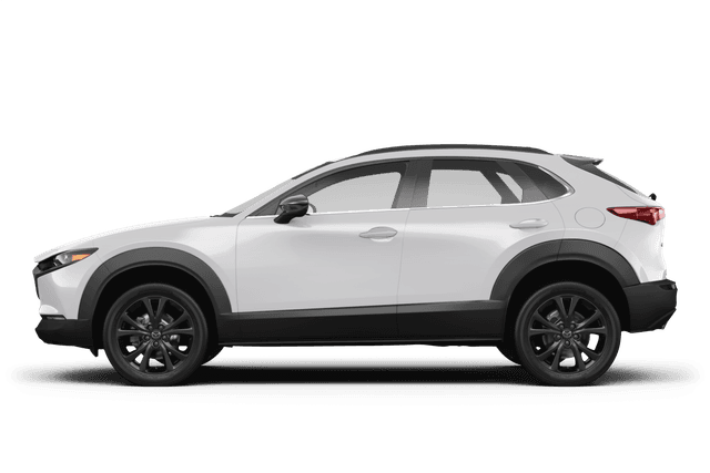 Mazda CX-30 Snowflake White Pearl Mica - Side view Mazda CX-30 Snowflake White Pearl Mica - Side view