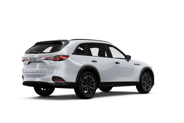 Mazda CX-70 PHEV Rhodium White Premium - Back view Mazda CX-70 PHEV Rhodium White Premium - Back view