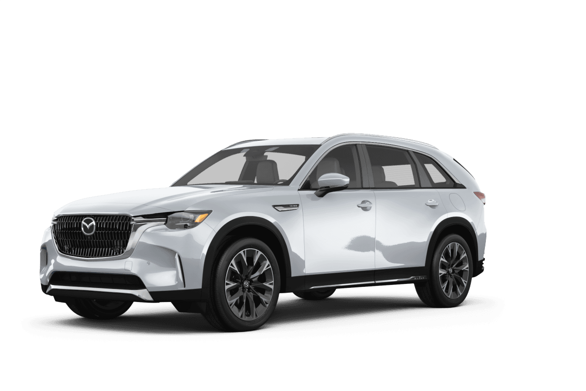 Mazda CX-90 PHEV Rhodium White Premium - Front view Mazda CX-90 PHEV Rhodium White Premium - Front view